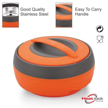 Asian Cosmos Inner Steel Casserole, 2500 ml, Orange|PU Insulated| BPA Free | Odour Proof| Food Grade | Easy to Carry | Easy to Store | Ideal for Chapatti | Roti | Serving Casserole Asian Cosmos Inner Steel Casserole, 2500 ml, Orange|PU Insulated| BPA Free | Odour Proof| Food Grade | Easy to Carry | Easy to Store | Ideal for Chapatti | Roti | Serving Casserole