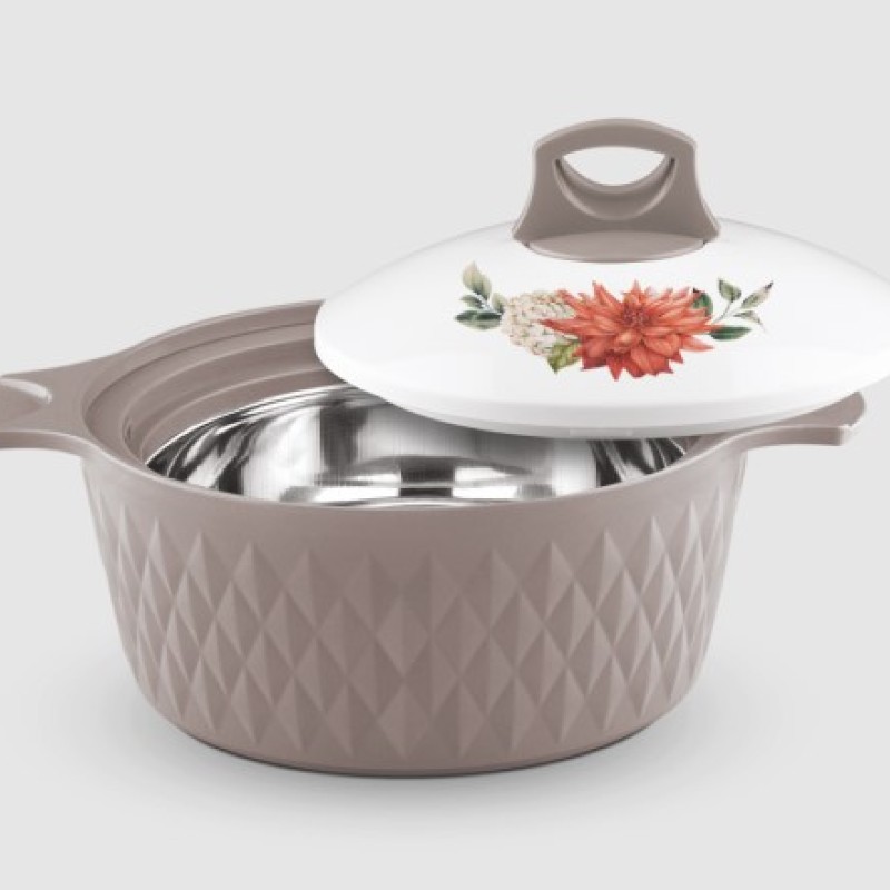 ASIAN Casserole Diamond Stainless Steel Liner Double Wall Insulated (BROWN, 1500ML) ASIAN Casserole Diamond Stainless Steel Liner Double Wall Insulated (BROWN, 1500ML)