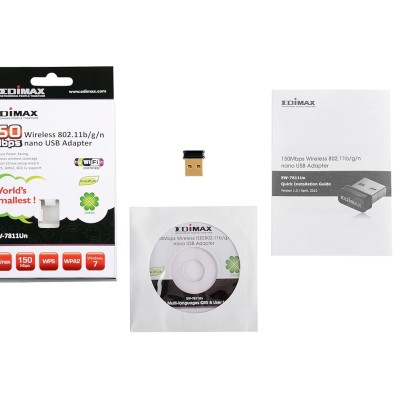 Edimax EW-7811Un Wi-Fi USB Adapter (Black and Gold)
