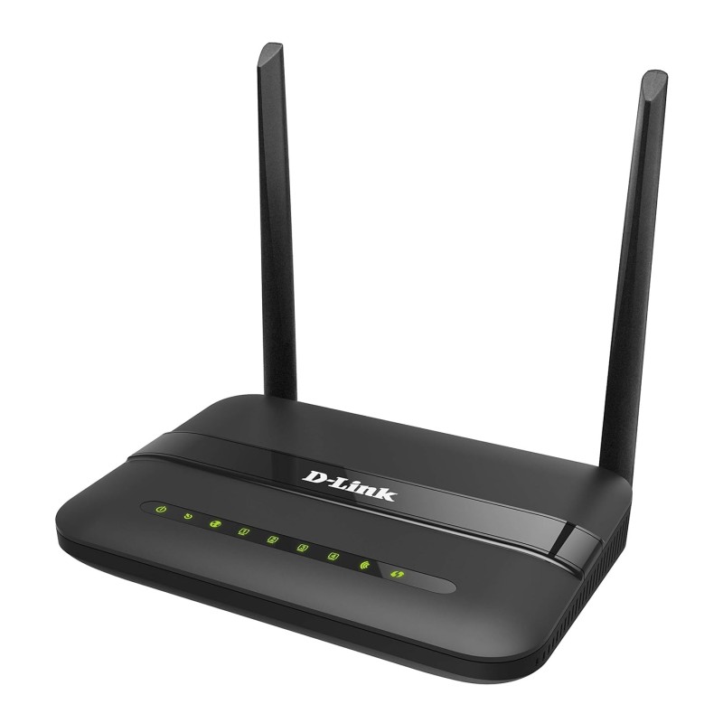 D-Link DSL-2750U Wireless-N 300 Mbps Single_band ADSL2/2+ 4-Port Router Black