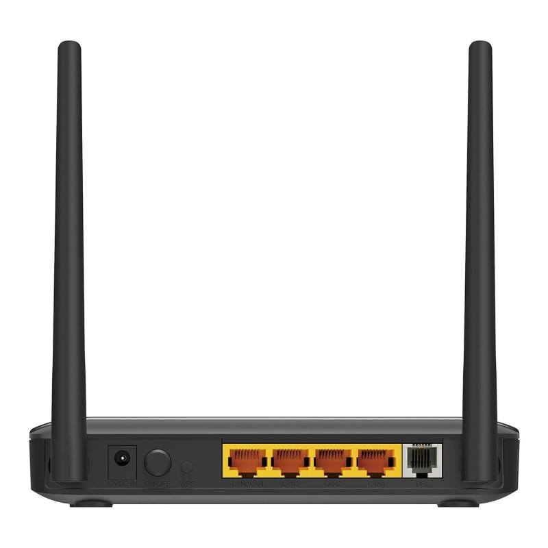 D-Link DSL-2750U Wireless-N 300 Mbps Single_band ADSL2/2+ 4-Port Router Black