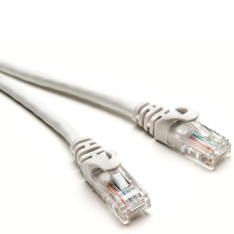 Quantum RJ45 Ethernet Patch/LAN Cable with Gold Plated Connectors Supports Upto 1000Mbps -16.4Feet (5 Meters), White Quantum RJ45 Ethernet Patch/LAN Cable with Gold Plated Connectors Supports Upto 1000Mbps -16.4Feet (5 Meters), White
