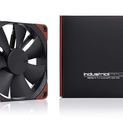 Noctua NF-F12 iPPC 3000 PWM, 4-Pin, Heavy Duty Cooling Fan with 3000RPM (120mm, Black)