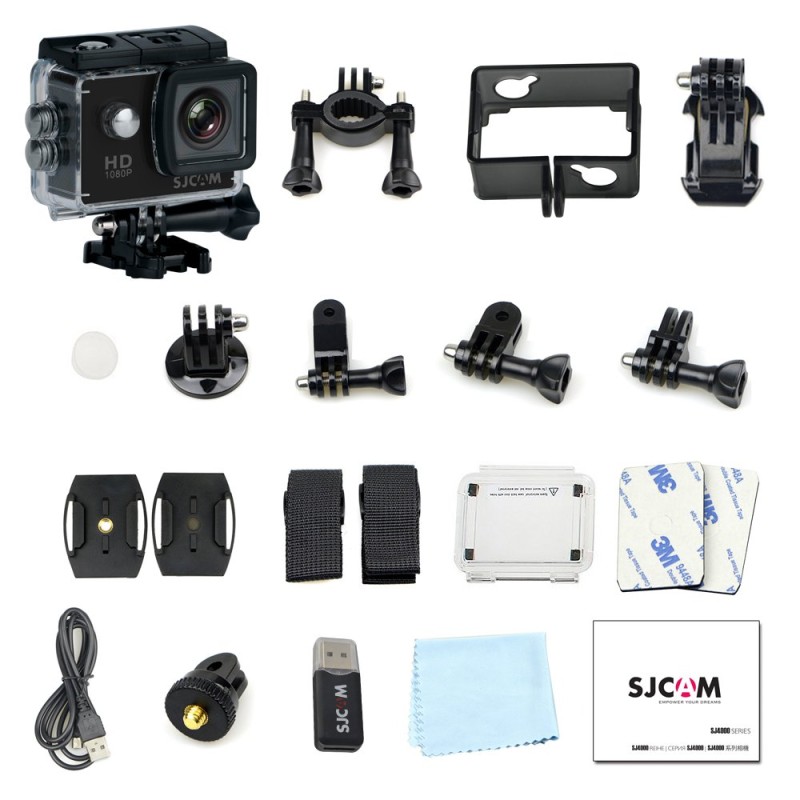 SJCAM SJ4000 WiFi 12MP Optical Full HD WiFi Sports Action Camera 170°Wide FOV 30M Waterproof DV Camcorder, Black SJCAM SJ4000 WiFi 12MP Optical Full HD WiFi Sports Action Camera 170°Wide FOV 30M Waterproof DV Camcorder, Black