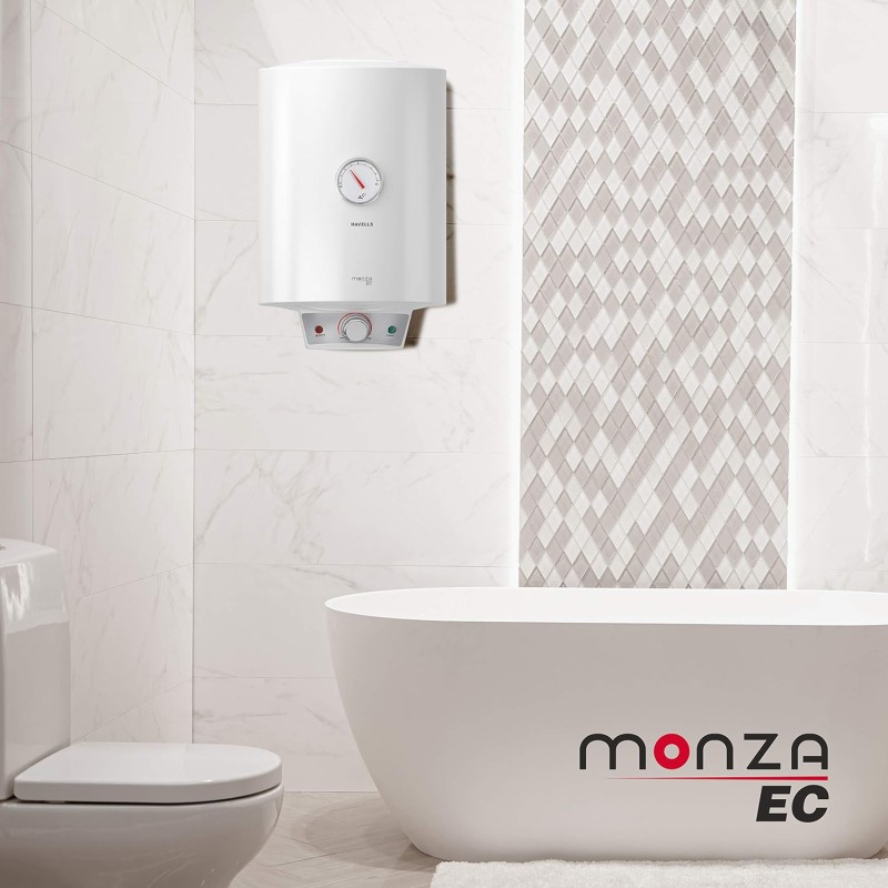 Havells Monza EC 25 L Storage Water Heater, Metallic Body, 2000 W, With Free Flexi Pipe and Free Installation Havells Monza EC 25 L Storage Water Heater, Metallic Body, 2000 W, With Free Flexi Pipe and Free Installation