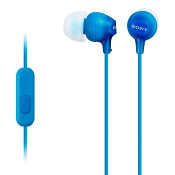 Sony MDR-EX15AP In-Ear Stereo Headphones with Mic (Blue) Sony MDR-EX15AP In-Ear Stereo Headphones with Mic (Blue)