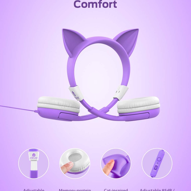 iClever Kids Headphones with Mic for Girls Gifts iClever Kids Headphones with Mic for Girls Gifts