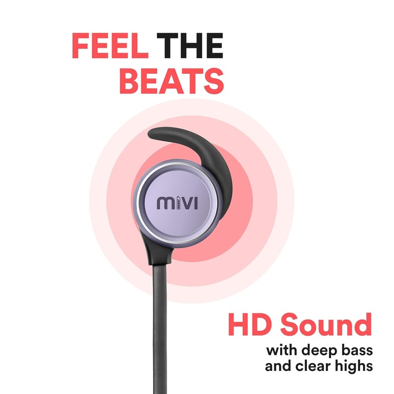 Mivi Thunder Beats Wireless Bluetooth Earphones with Stereo Sound and Hands-Free Mic (Gun Metal) Mivi Thunder Beats Wireless Bluetooth Earphones with Stereo Sound and Hands-Free Mic (Gun Metal)