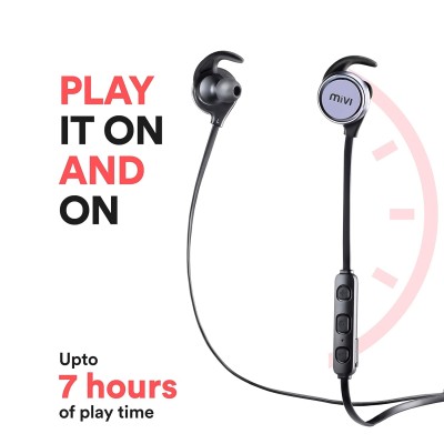Mivi Thunder Beats Wireless Bluetooth Earphones with Stereo Sound and Hands-Free Mic (Gun Metal) Mivi Thunder Beats Wireless Bluetooth Earphones with Stereo Sound and Hands-Free Mic (Gun Metal)