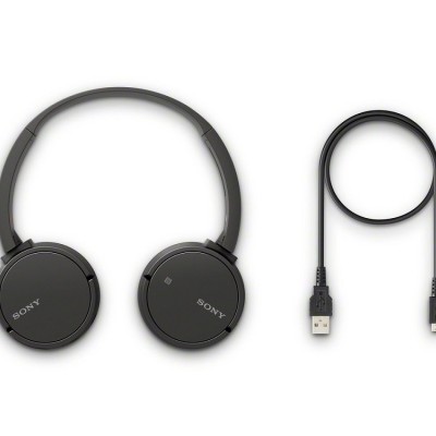 SONY WH-CH500/B Stamina Bluetooth Wireless Headphones On Ear With MicBlack
