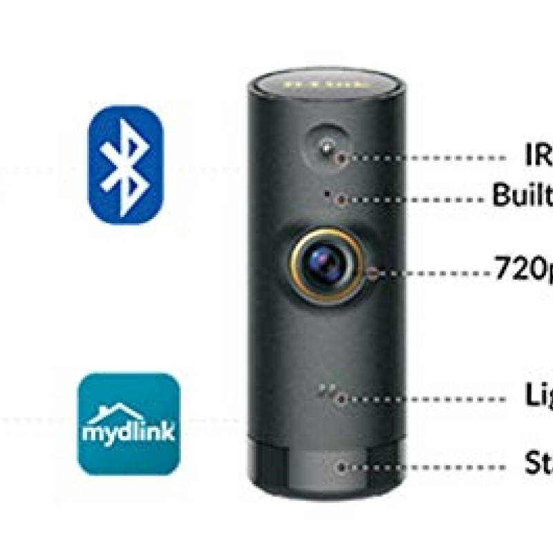 D-Link DCS-P6000LH Mini HD Wi-Fi Camera Compatible with Alexa (Black)