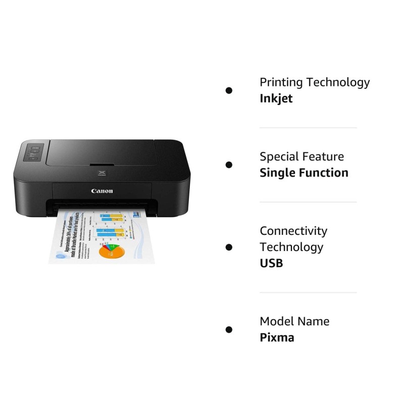Canon Pixma TS207 Single Function Inkjet Printer (Black) Canon Pixma TS207 Single Function Inkjet Printer (Black)