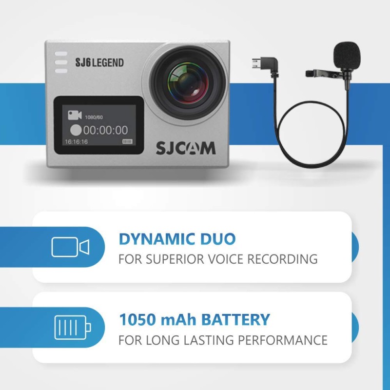 SJCAM SJ6 Legend Optical 16 MP 4K 24fps 5.08 cm (2.0") LCD Touch Screen Action Camera - (Black) SJCAM SJ6 Legend Optical 16 MP 4K 24fps 5.08 cm (2.0") LCD Touch Screen Action Camera - (Black)