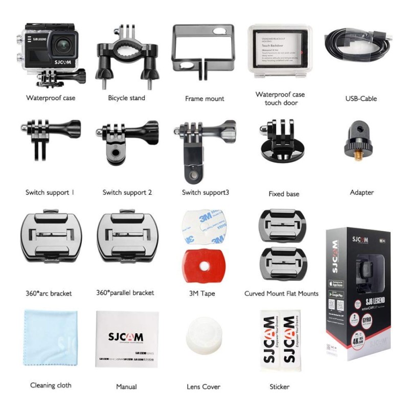 SJCAM SJ6 Legend Optical 16 MP 4K 24fps 5.08 cm (2.0") LCD Touch Screen Action Camera - (Black) SJCAM SJ6 Legend Optical 16 MP 4K 24fps 5.08 cm (2.0") LCD Touch Screen Action Camera - (Black)