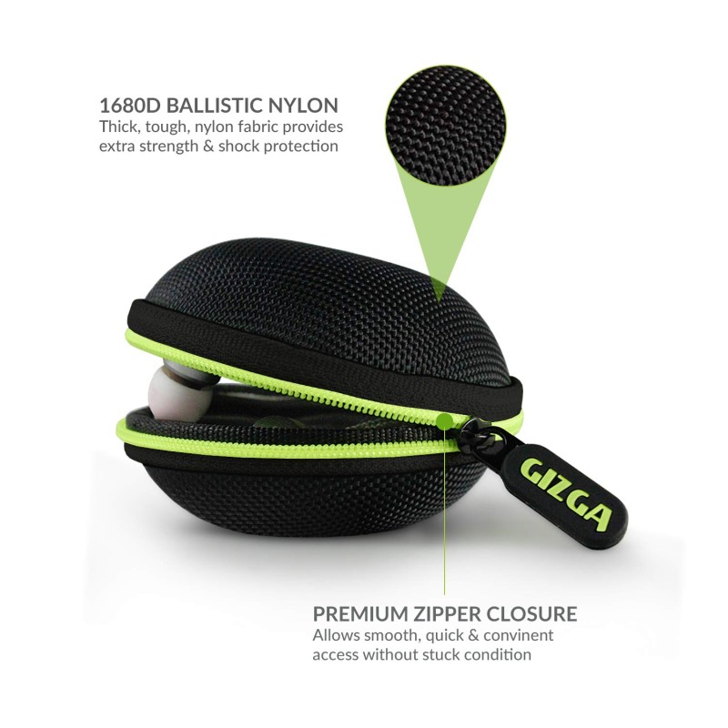 GIZGA essentials G11 Nylon Carrying Case for Headphones, Pen Drives, SD Cards (Green) GIZGA essentials G11 Nylon Carrying Case for Headphones, Pen Drives, SD Cards (Green)