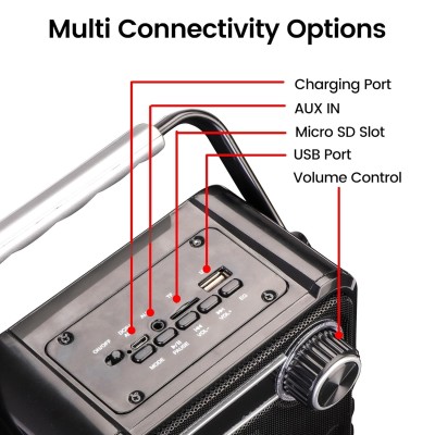 Zebronics BUDDY 5 W Wireless Bluetooth Portable Speaker With Supporting Carry Handle Zebronics BUDDY 5 W Wireless Bluetooth Portable Speaker With Supporting Carry Handle