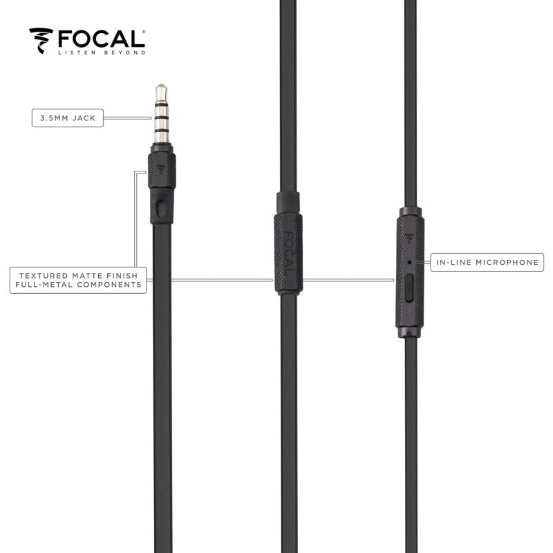 Focal Sense 100SI Wired in Ear Earphone with Mic (Black) Focal Sense 100SI Wired in Ear Earphone with Mic (Black)
