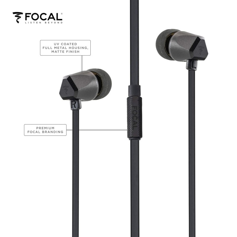 Focal Sense 100SI Wired in Ear Earphone with Mic (Black) Focal Sense 100SI Wired in Ear Earphone with Mic (Black)