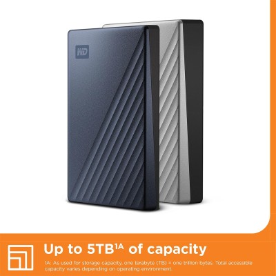 Western Digital WD 4TB My Passport Ultra Portable Hard Disk Metal Drive, USB-C & USB 3.1 with Automatic Backup Western Digital WD 4TB My Passport Ultra Portable Hard Disk Metal Drive, USB-C & USB 3.1 with Automatic Backup