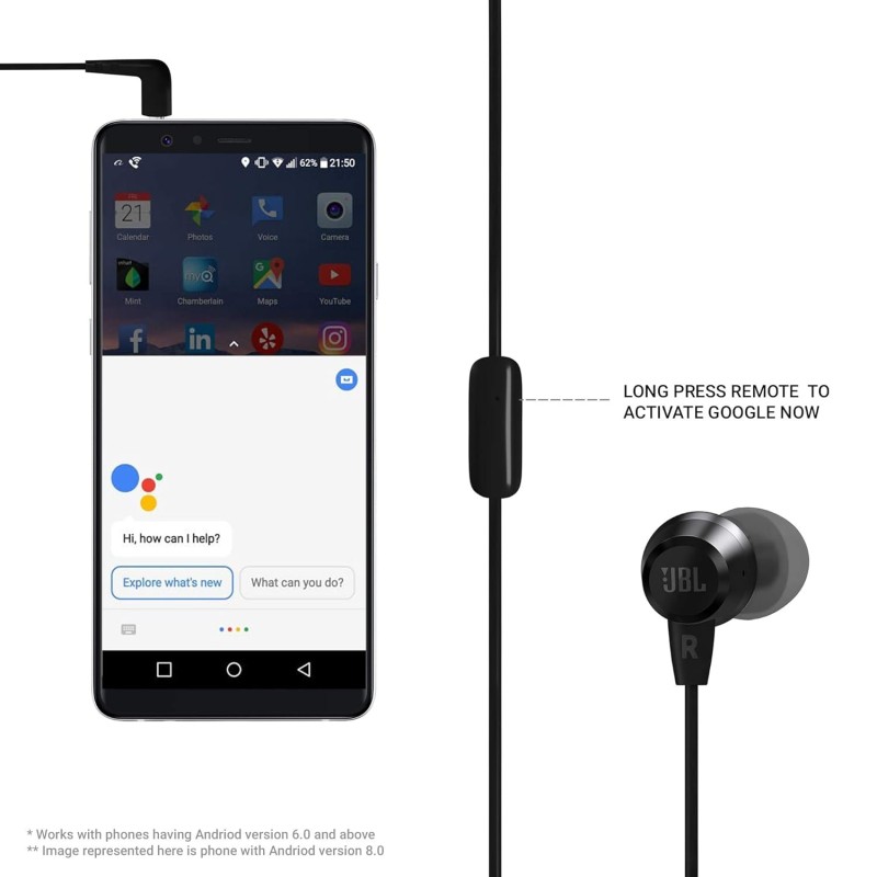 JBL C50HI, Wired in Ear Headphones with Mic JBL C50HI, Wired in Ear Headphones with Mic
