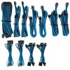 CORSAIR Premium Individually Sleeved PSU Cables Pro Kit – Blue/Black, for Corsair PSUs CORSAIR Premium Individually Sleeved PSU Cables Pro Kit – Blue/Black, for Corsair PSUs