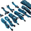 CORSAIR Premium Individually Sleeved PSU Cables Pro Kit – Blue/Black, for Corsair PSUs CORSAIR Premium Individually Sleeved PSU Cables Pro Kit – Blue/Black, for Corsair PSUs