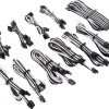 CORSAIR Premium Individually Sleeved PSU Cables Pro Kit– White/Black CORSAIR Premium Individually Sleeved PSU Cables Pro Kit– White/Black