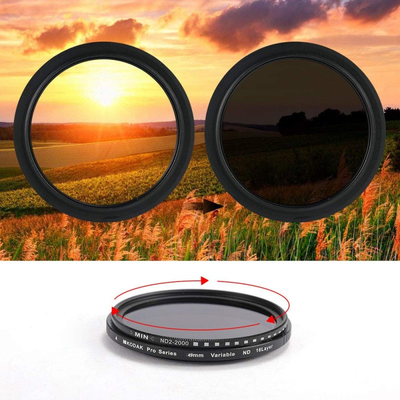 KODAK Pro Series 49MM 16 Layer for ND2~ND2000 Variable ND Filter (49 mm) KODAK Pro Series 49MM 16 Layer for ND2~ND2000 Variable ND Filter (49 mm)