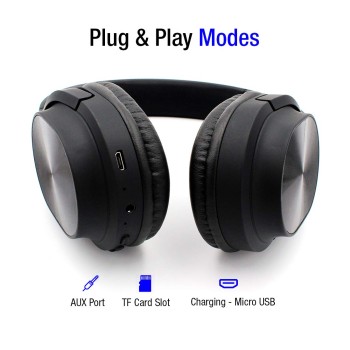 pTron Studio Pro Soundster Hi-Fi Over The Ear Wireless Bluetooth - (Black) pTron Studio Pro Soundster Hi-Fi Over The Ear Wireless Bluetooth - (Black)