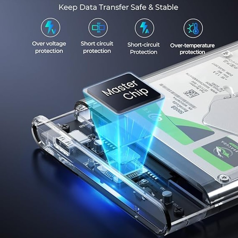 ORICO 2.5'' Hard Drive Enclosure Type-C USB 3.1 Gen2 to SATA 6Gbps Computer External HDD Enclosure ORICO 2.5'' Hard Drive Enclosure Type-C USB 3.1 Gen2 to SATA 6Gbps Computer External HDD Enclosure