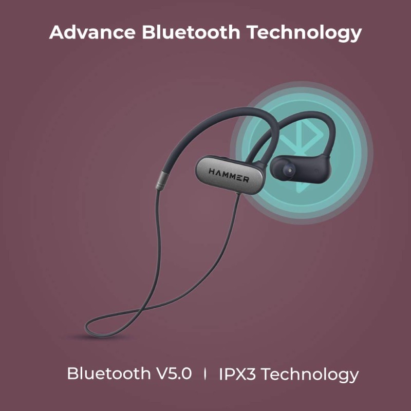 HAMMER Grip in The Ear Bluetooth Headphone with mic Blue HAMMER Grip in The Ear Bluetooth Headphone with mic Blue