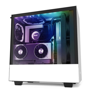 NZXT H510i - Compact Mid-Tower with Lighting and Fan Control - White/Black NZXT H510i - Compact Mid-Tower with Lighting and Fan Control - White/Black