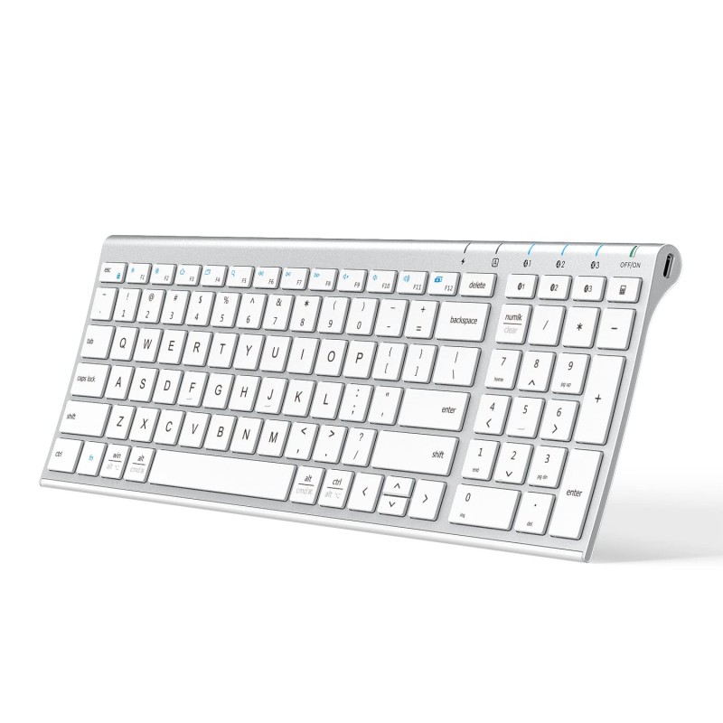 iClever BK10 Bluetooth Keyboard Sliver/White iClever BK10 Bluetooth Keyboard Sliver/White