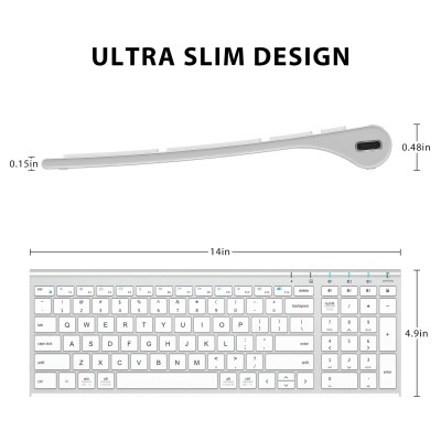 iClever BK10 Bluetooth Keyboard Sliver/White iClever BK10 Bluetooth Keyboard Sliver/White