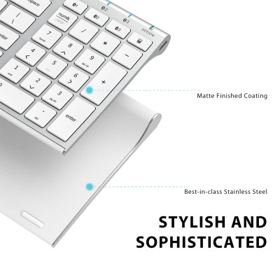 iClever BK10 Bluetooth Keyboard Sliver/White iClever BK10 Bluetooth Keyboard Sliver/White