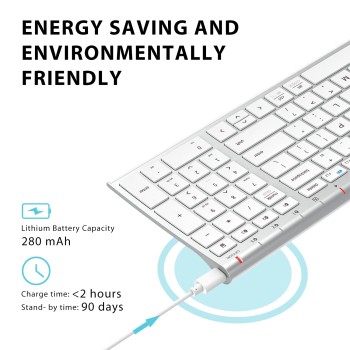 iClever BK10 Bluetooth Keyboard Sliver/White iClever BK10 Bluetooth Keyboard Sliver/White