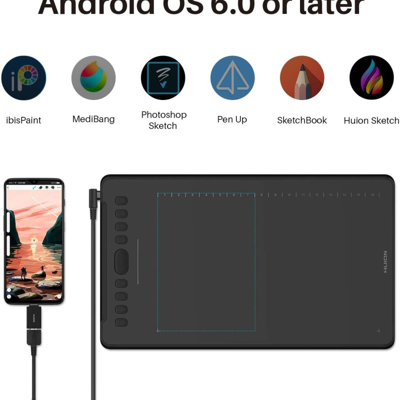 HUION Inspiroy H1161 Digital Graphics Drawing Pen Tablet