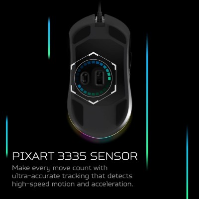 Acer Predator Cestus 330 Gaming Mouse: 16000 On-The-Fly DPI - RGB Lighting - 7 - Black Acer Predator Cestus 330 Gaming Mouse: 16000 On-The-Fly DPI - RGB Lighting - 7 - Black