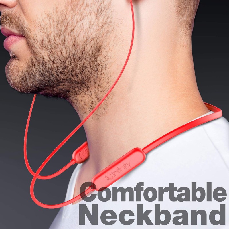 Infinity by Harman Glide N100 Wireless Neckband with Deep Bass Dual EQ Bluetooth 5.0 & Sweatproof (Passion Red) Infinity by Harman Glide N100 Wireless Neckband with Deep Bass Dual EQ Bluetooth 5.0 & Sweatproof (Passion Red)