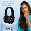 pTron Studio Over-Ear Bluetooth 5.0 Wireless Headphones with Mic - (Black) pTron Studio Over-Ear Bluetooth 5.0 Wireless Headphones with Mic - (Black)