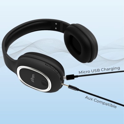 pTron Studio Over-Ear Bluetooth 5.0 Wireless Headphones with Mic - (Black) pTron Studio Over-Ear Bluetooth 5.0 Wireless Headphones with Mic - (Black)