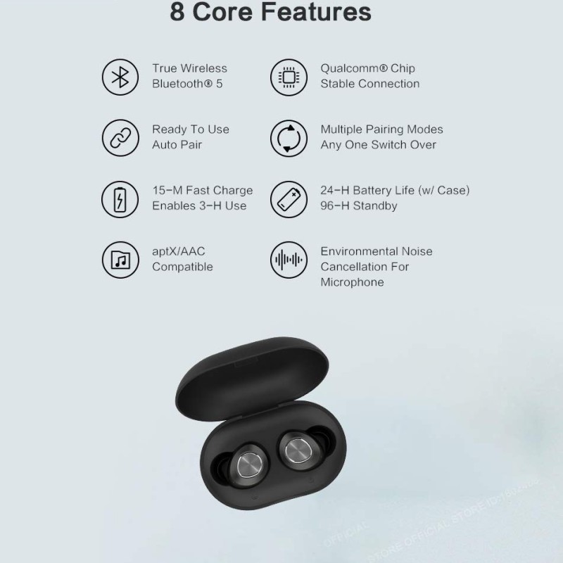 Lenovo HT10 True Wireless Earbuds Earphones Headphones (Bluetooth V5.0) (Black) Lenovo HT10 True Wireless Earbuds Earphones Headphones (Bluetooth V5.0) (Black)
