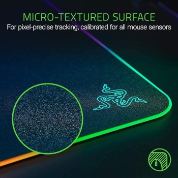Razer Firefly V2 Micro Textured Gaming Mouse Mat with RGB Lighting Powered by Chroma Rz02-03020100-R3M1 Port Razer Firefly V2 Micro Textured Gaming Mouse Mat with RGB Lighting Powered by Chroma Rz02-03020100-R3M1 Port