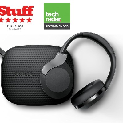 Philips Audio Performance PH805BK Wireless Over the Ear Headphone with Mic (Black)