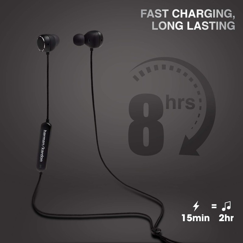 Harman Kardon Fly Wireless Bluetooth in Ear Headphone with Mic (Black) Harman Kardon Fly Wireless Bluetooth in Ear Headphone with Mic (Black)