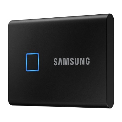 Samsung T7 Touch 2TB Up to 1,050MB/s USB 3.2 Gen 2 (10Gbps, Type-C) External Solid State Drive (Portable SSD) Black (MU-PC2T0K)