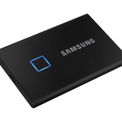 Samsung T7 Touch 2TB Up to 1,050MB/s USB 3.2 Gen 2 (10Gbps, Type-C) External Solid State Drive (Portable SSD) Black (MU-PC2T0K)