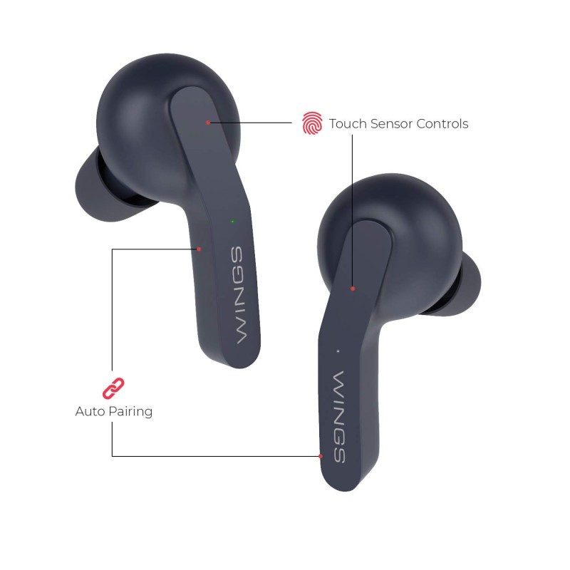 Wings Troopers in-Ear True Wireless Bluetooth Earbuds (TWS) - (Navy Blue) Wings Troopers in-Ear True Wireless Bluetooth Earbuds (TWS) - (Navy Blue)