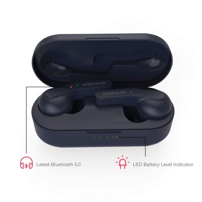 Wings Troopers in-Ear True Wireless Bluetooth Earbuds (TWS) - (Navy Blue) Wings Troopers in-Ear True Wireless Bluetooth Earbuds (TWS) - (Navy Blue)