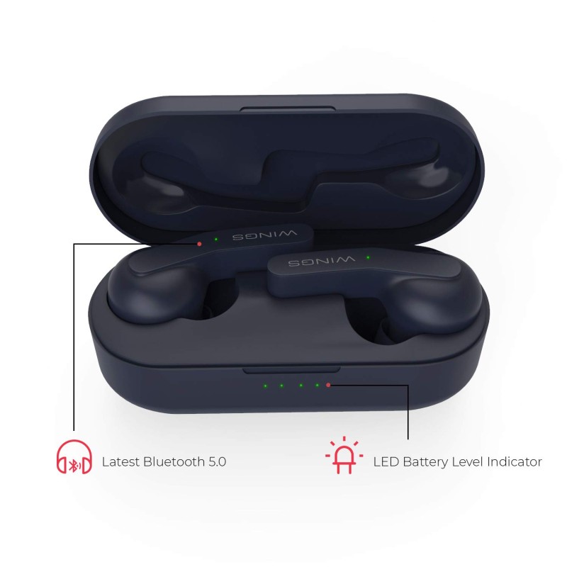 Wings Troopers in-Ear True Wireless Bluetooth Earbuds (TWS) - (Navy Blue) Wings Troopers in-Ear True Wireless Bluetooth Earbuds (TWS) - (Navy Blue)